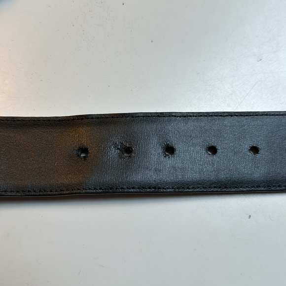 Yves Saint Laurent Vintage 80s Rare black Alligator Belt~Monogram Gold ❤️ Dangle - Picture 6 of 14